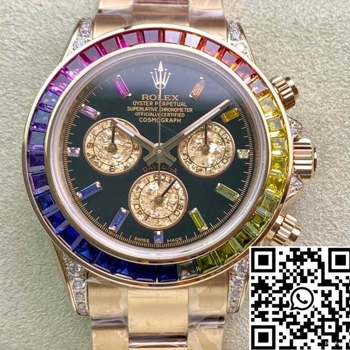 Rolex 116595 Gold TW RBOW Rose Factory Daytona 0704
